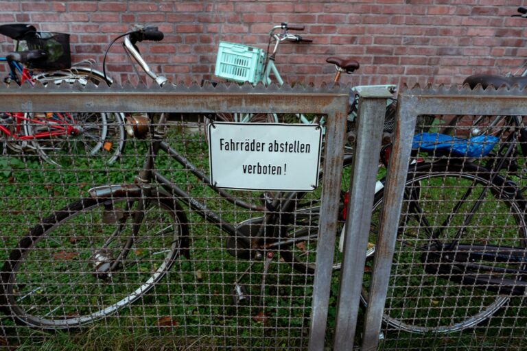 Fahrrad abstellen verboten